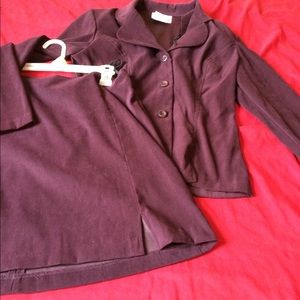 Purple skirt suit